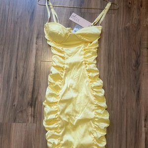 OH POLLY - YELLOW STRAPPY DRESS